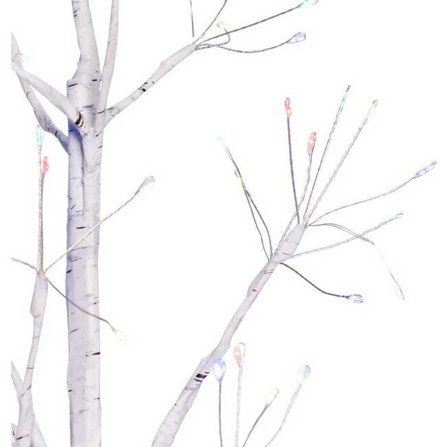 5-Foot White Birch Twig Tree with Multi-Color 8-Function Lights - Other Accents - 2
