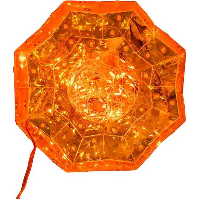 6.5-Inch 100-Light Orange Micro LED Holographic Jack-O-Lantern - Other Accents - 5