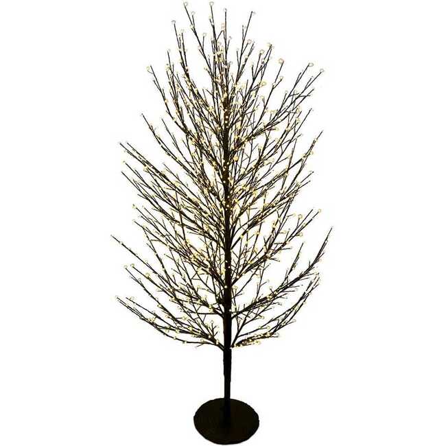 5-Foot Dark Brown Twig Tree and 1250 Warm White Cluster LED