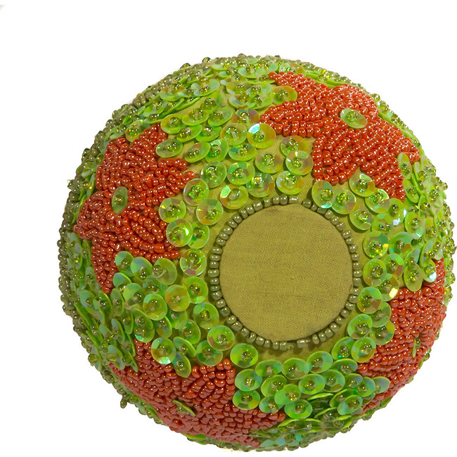 5-Inch Decorative Egg Container with Beads and Sequins - Other Accents - 5