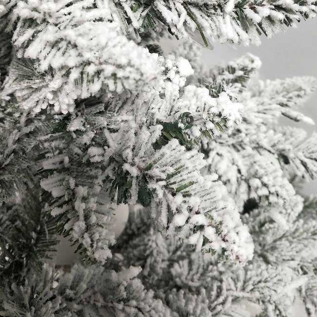 5-Foot Pre-Lit Warm White LED Snow Pine Tree - Other Accents - 4