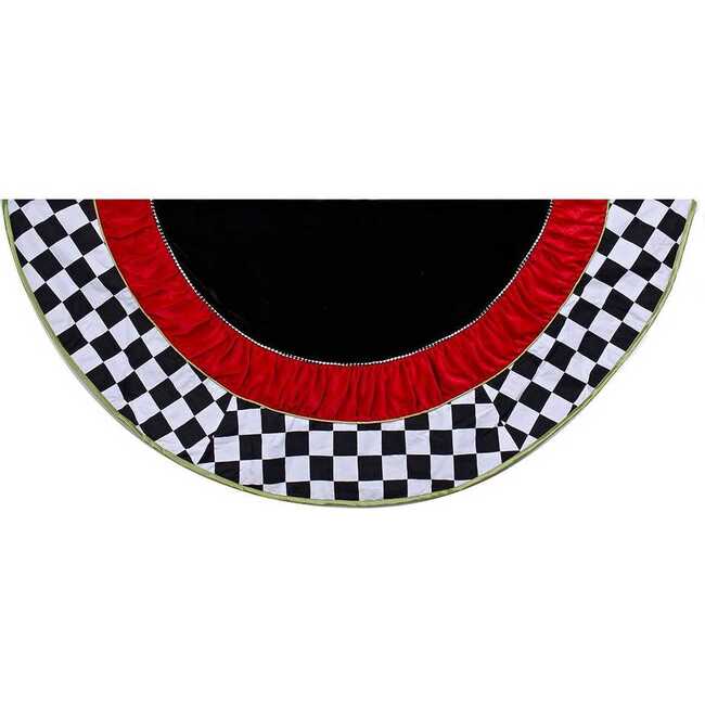 52-Inch Black and White Checkered Treeskirt