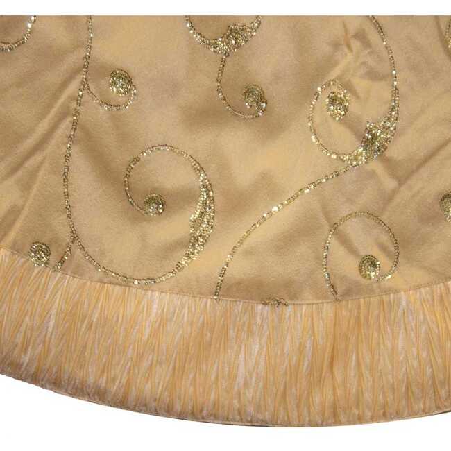 50-inch Gold Sequin Tree skirt - Tree Skirts - 2