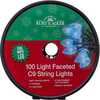 50-Foot UL 100-Light Cool White LED Faceted C9 Green Wire String Lights - Other Accents - 1 - thumbnail