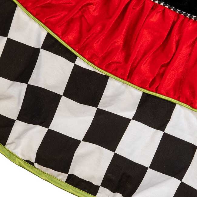 52-Inch Black and White Checkered Treeskirt - Tree Skirts - 2