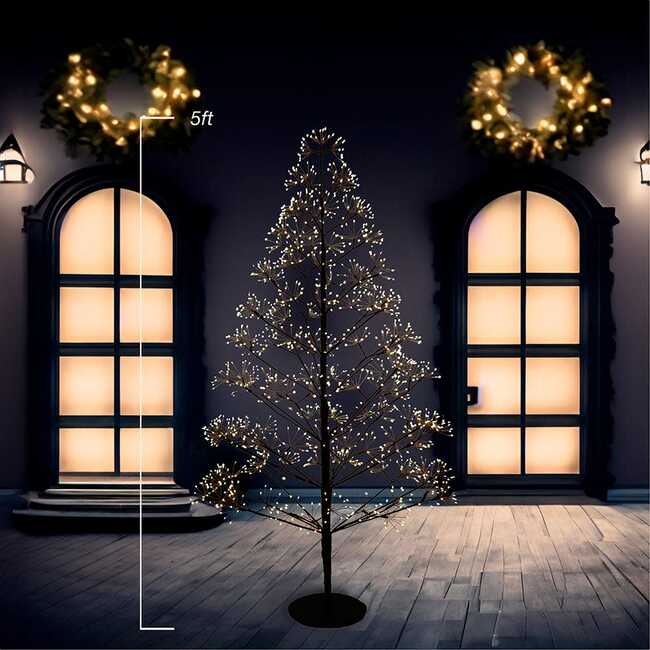 5-Foot Pre-Lit Warm White LED Silhouette Fairy Tree - Other Accents - 7