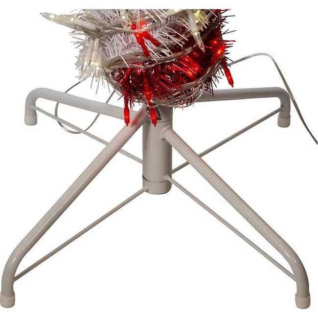 5-Foot Pre-Lit Red and White LED Tinsel Candy Cane - Other Accents - 6