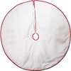 50-Inch Ivory, Green and Red Tree Embroidered Tree Skirt - Tree Skirts - 4