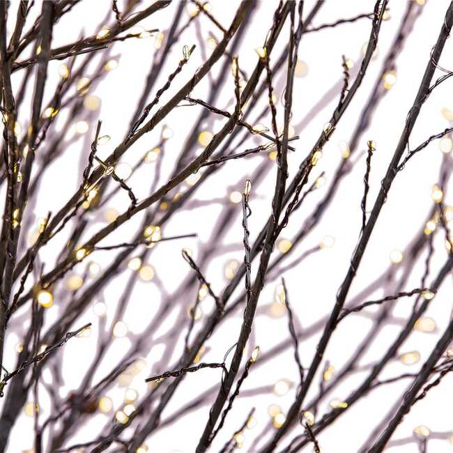 4-Foot Dark Brown Twig Tree with 1000 Warm white Cluster Lights - Other Accents - 2