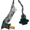 50-Foot UL 100-Light Cool White LED Faceted C9 Green Wire String Lights - Other Accents - 7
