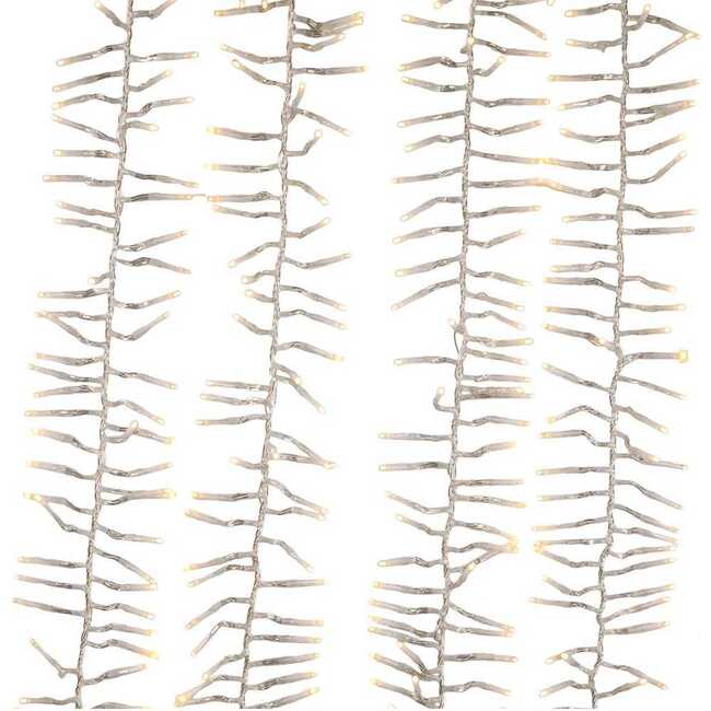 480-Light 15.7-Foot Warm White LED Connectable Cluster Garland