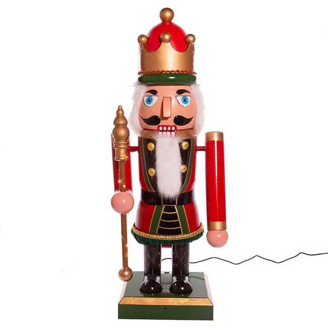 43-Inch Lighted Musical Collapsible Nutcracker