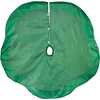 48-Inch Velvet Red with Green Leaves Applique Tree skirt - Tree Skirts - 4