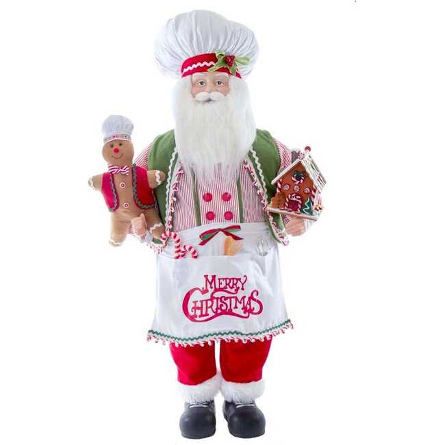 40-Inch Christmas Chef Santa with Gingerbread
