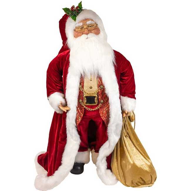 40-Inch Jacqueline Kent Traditional Santa With Bag