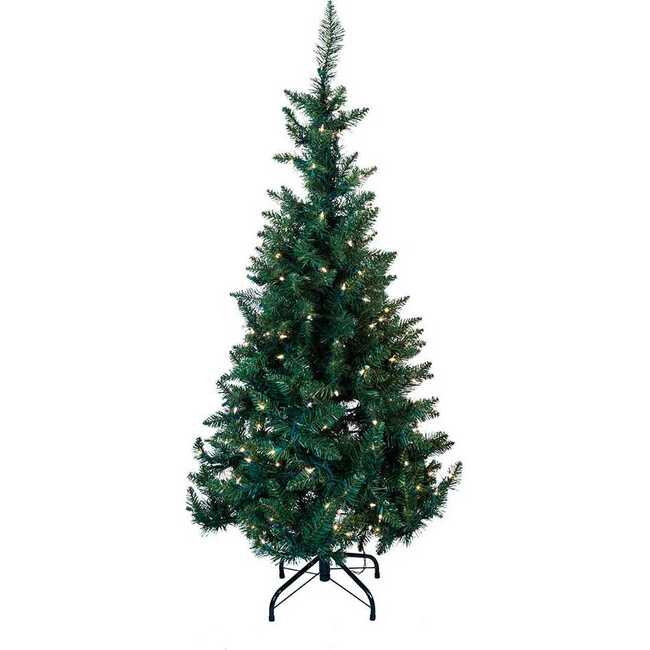 4.5-Foot Pre-Lit Green Pine Tree
