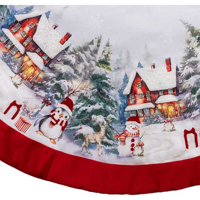 48 Inch Velvet Beaded Tree Skirt - Tree Skirts - 2