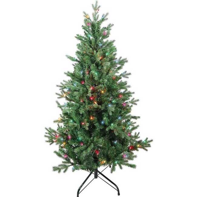 4.5-Foot Pre-Lit Multi-Color Incandescent Jackson Pine Tree