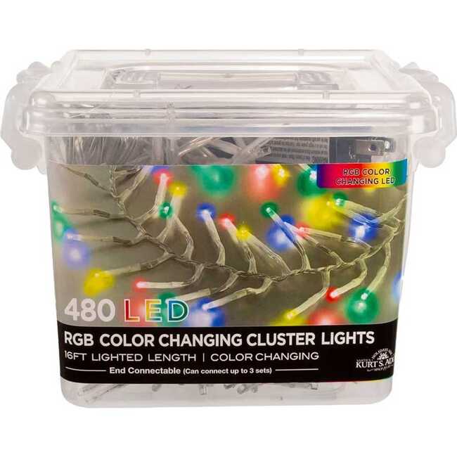 480-Light 15.7-Foot RGB LED Connectable Cluster Garland - Other Accents - 7
