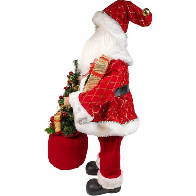 36-Inch Kringles Battery-Operated Santa With Bag and Tree - Other Accents - 2