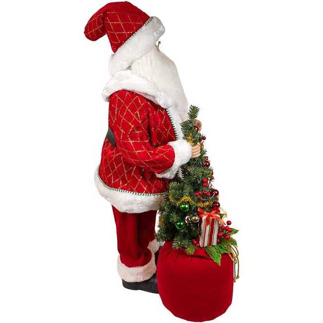 36-Inch Kringles Battery-Operated Santa With Bag and Tree - Other Accents - 3