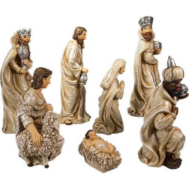 3-13-Inch Resin Nativity Table Piece, 7 Piece Set - Other Accents - 2