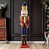 36-Inch Wooden Red and Blue King Nutcracker - Nutcrackers - 2