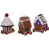 4.3-Inch Claydough 3D LED Gingerbread Train Set of 3 Pieces - Other Accents - 4