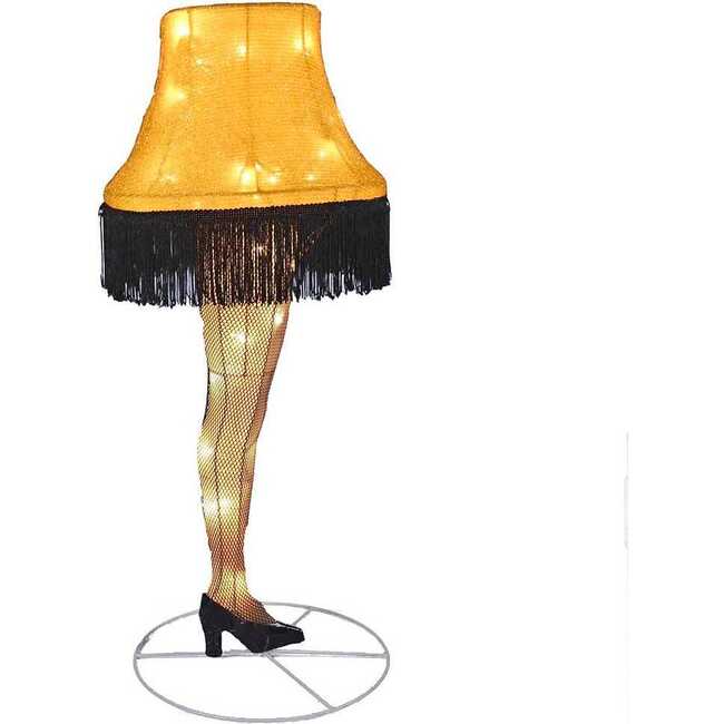 28-Inch Leg Lamp 3D Tinsel Lighted Lawn Décor