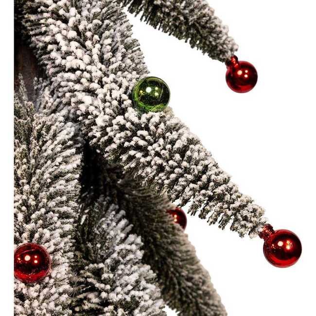36-Inch Snowy Curly Green Tree with Mini Bells - Other Accents - 5