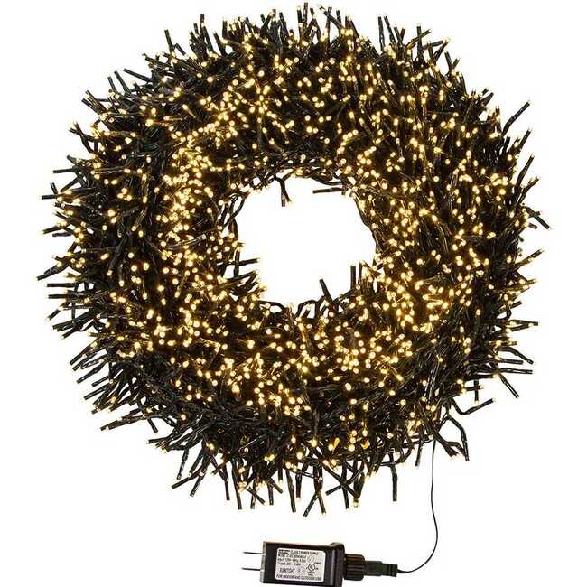 3000-Light 98-Foot Cluster Garland with Warm White LED Lights - Other Accents - 2