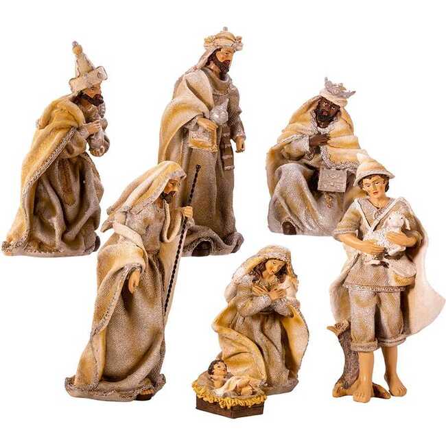 3-11.25-Inch Resin Nativity Table Piece Set, 7 Pieces - Other Accents - 2