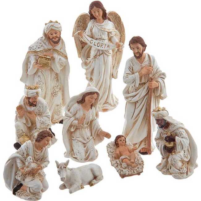 2-8.25-Inch Nativity Table Piece, 10-Piece Set