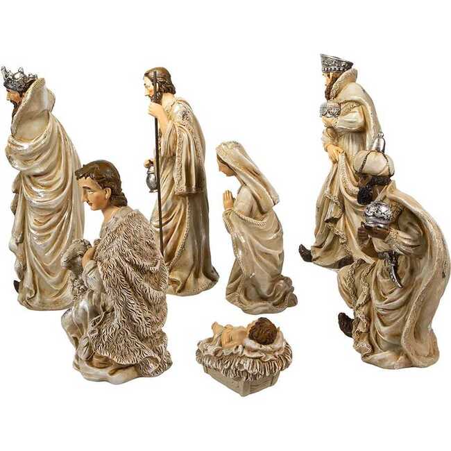 3-13-Inch Resin Nativity Table Piece, 7 Piece Set - Other Accents - 4