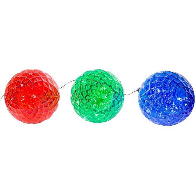 27.2-Inch Multi-Color LED Faceted C9 Yard Stakes, 3 Piece Set - Other Accents - 2