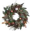 24-Inch Unlit Copper and Silver Balls Green Wreath - Wreaths - 1 - thumbnail
