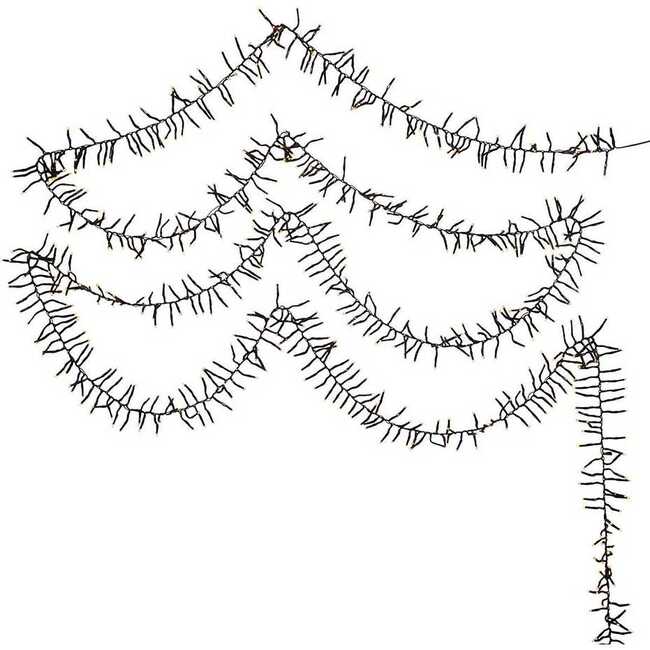 3000-Light 98-Foot Cluster Garland with Classic White LED Lights - Other Accents - 3