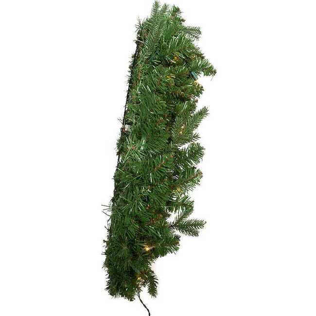30-Inch Pre-Lit Clear Jackson Pine Wreath - Wreaths - 3
