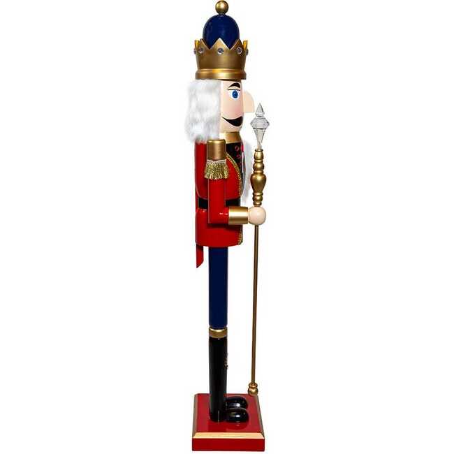36-Inch Wooden Red and Blue King Nutcracker - Nutcrackers - 4