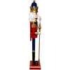 36-Inch Wooden Red and Blue King Nutcracker - Nutcrackers - 4