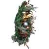 24-Inch Unlit Copper and Silver Balls Green Wreath - Wreaths - 2
