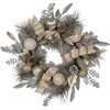 24-Inch Silver and Gold Champagne Rattan Wreath - Wreaths - 1 - thumbnail