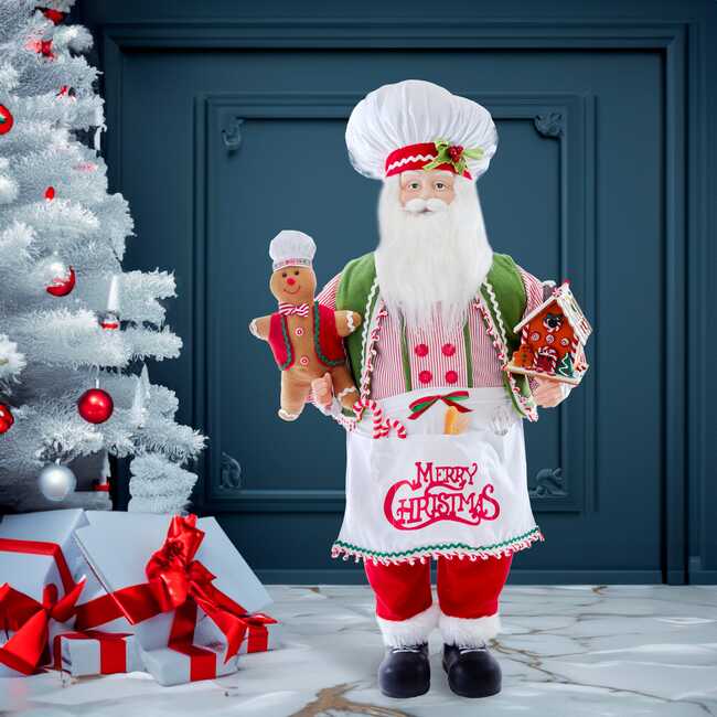 40-Inch Christmas Chef Santa with Gingerbread - Other Accents - 6