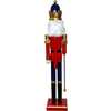 36-Inch Wooden Red and Blue King Nutcracker - Nutcrackers - 5
