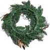 24-Inch Unlit Copper and Silver Balls Green Wreath - Wreaths - 4
