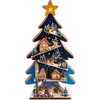 23.6-Inch Battery-Operated Light Up Wooden Christmas Tree with Village Scene - Other Accents - 1 - thumbnail