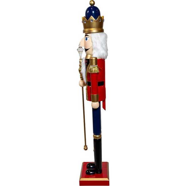 36-Inch Wooden Red and Blue King Nutcracker - Nutcrackers - 6