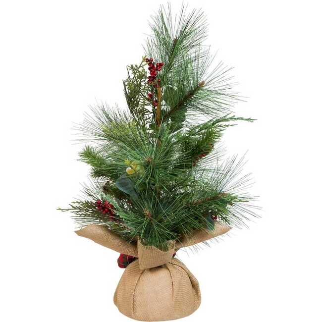 24-Inch Berries and Plaid Ribbon Green Tree - Other Accents - 3