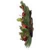 24-Inch Unlit Gold and Red Poinsettia Wreath - Wreaths - 5