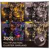 3000-Light 98-Foot Cluster Garland with Classic White LED Lights - Other Accents - 7
